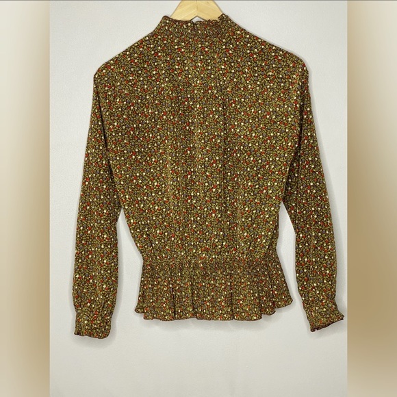 Vintage Floral Long‎ Sleeve Blouse - Picture 2 of 7